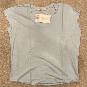 Frame short sleeve t-shirt.  Women’s size medium.  Baby blue color.